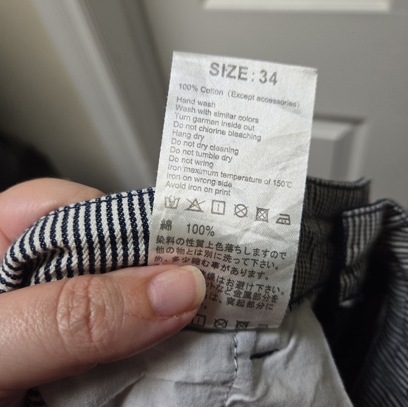 Hardly Evers Navy Blue Ribbon Pocket Trim Pants - Picture 8 of 8